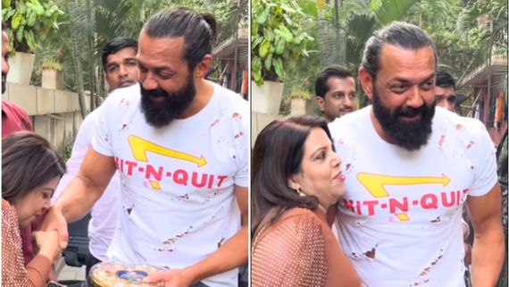 Female Fan KISSES Bobby Deol's Hand, Hugs Him, Leaves Actor BLUSHING; Watch VIRAL Video