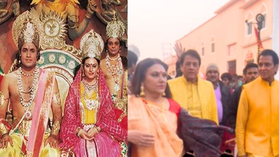 Ram Mandir Inauguration: Ramayan Icons Arun Govil, Dipika Chikhlia & Sunil Lahri Reach Ayodhya; WATCH Video