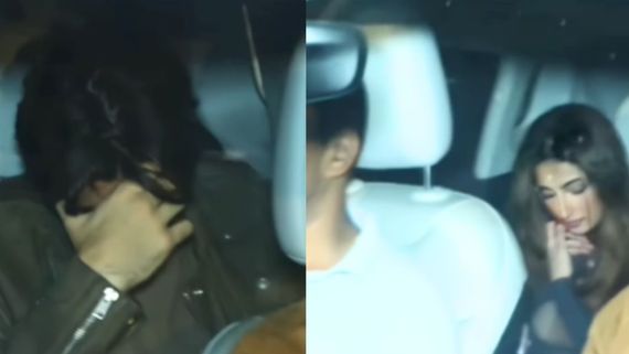 WATCH | Ibrahim Ali Khan-Palak Tiwari HIDE Faces On Getting Papped Leaving From New Year Party