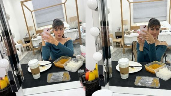 Jacqueline Fernandez Enjoys Wholesome Meal- Dal, Chawal & Starbucks, Shares Mirror Selfie