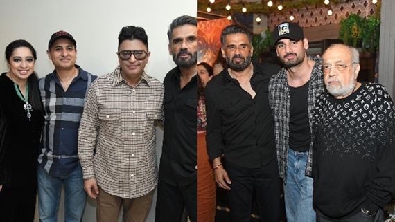 Raveena Tandon, Suniel Shetty Attend Nidhi Dutta's Intimate Dinner For Dad JP Dutta After His Award Win