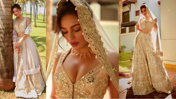 Seerat Kapoor Slays In Stunning Ghagra Choli During Rakul Preet Singh & Jackky Bhagnani's Anand Karaj; See Pic