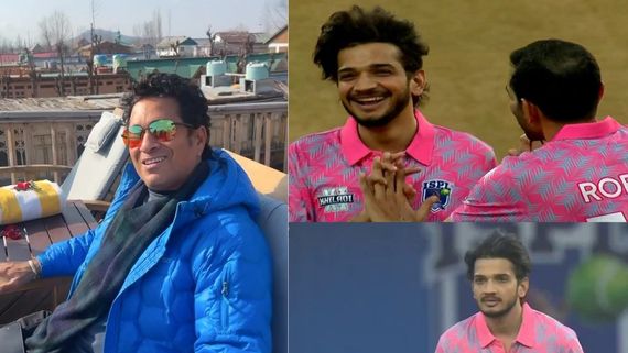 ISPL T10: Munawar Faruqui Takes Sachin Tendulkar's Wicket In Srinagar Ke Veer Vs Majhi Mumbai Match- VIDEO