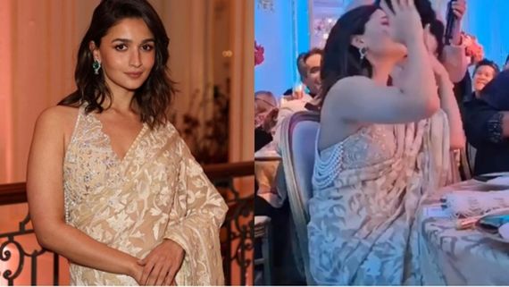 Redditors Lose Mind Noticing Alia Bhatt's Designer Saree Matching Tablecloth At The Hope Gala, See Picture