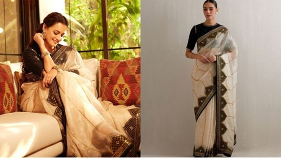 Make A Statement Like Dia Mirza In A Beige Silk Organza Saree This Summer, Here's Where You Can Get The Piece 