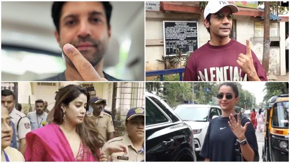 Lok Sabha Elections 2024: Farhan Akhtar, Janhvi Kapoor & Other Celebs Cast Votes - VIRAL PICS & VIDEOS