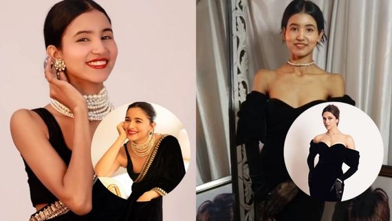 Nancy Tyagi Bolly Celeb-Inspired Outfits: From Alia's Black Saree To Deepika's Oscar Gown; Here Are TOP Picks 