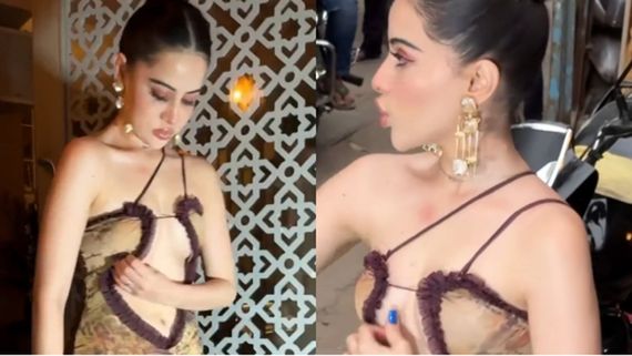 Urfi Javed Poses Uncomfortably In Cutout Dress, Netizens Say, ‘Pehenti Bhi Hai, Sharam Se Chupati Bhi Hai'
