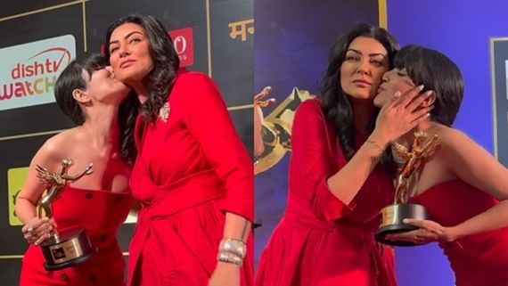 Bigg Boss 17 Fame Khanzaadi Gives Peck To Sushmita Sen As They Look Gorgeous Twinning In Red - VIRAL VIDEO