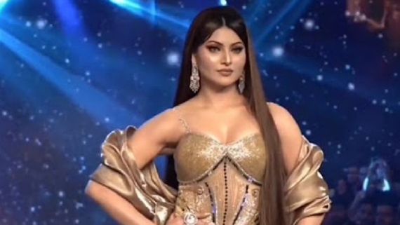 Urvashi Rautela  Turns Showstopper At Delhi Times Fashion Week 2024, Sizzles In Golden Outfit- PIC