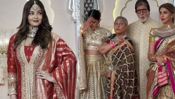  Aishwarya Rai Skips Posing With Bachchan Family At Anant Ambani-Radhika Merchant Wedding. Fans REACT