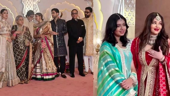 Anant-Radhika Wedding: Amitabh Bachchan & Family Pose Without Aishwarya & Aaradhya; Spark Divorce Rumours