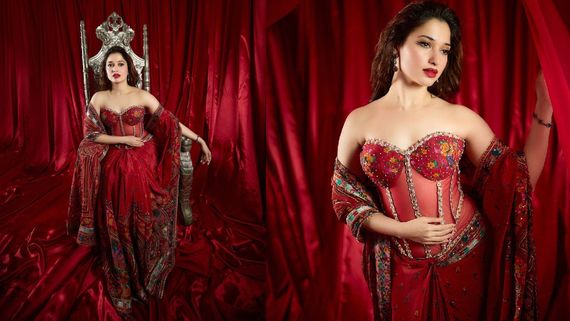 Stree 2's Aaj Ki Raat Release Event: Tamannaah Bhatia Is A 'Haseen Stree' In Red Torani Saree Worth Rs....