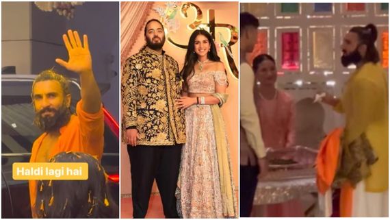 Anant Ambani-Radhika Merchant Haldi: Ranveer Singh Relishes Paan In Viral Video; Leaves Venue Covered In Haldi