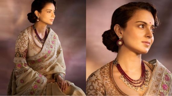 Emergency Trailer Launch: Kangana Ranaut Flaunts Indian Root Wearing Beige Saree For The Event, DEETS Inside 