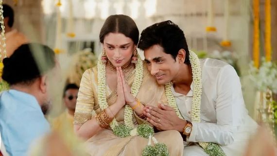 Aditi Rao Hydari & Siddharth Wedding: Actress Ditches Traditional Red For D-Day; Pics Of Mrs & Mr Adu-Siddhu