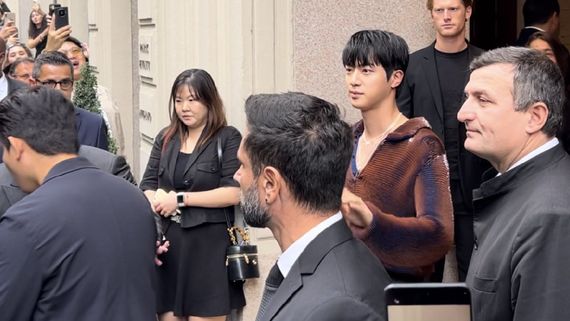 BTS Jin Takes Over The Internet As He Makes Debut In Milan Fashion Week, Poses With Dakota Johnson, See Pics