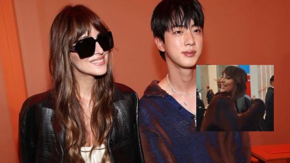 BTS Jin Hugs Dakota Johson At Milan Fashion Week, Latter Says Blushing, 