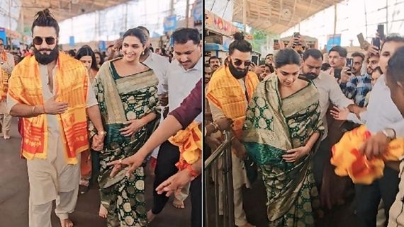 Mom-To-Be Deepika Padukone Flaunts Baby As She Visits Siddhivinayak With Ranveer Ahead Of Delivery - VIDEO