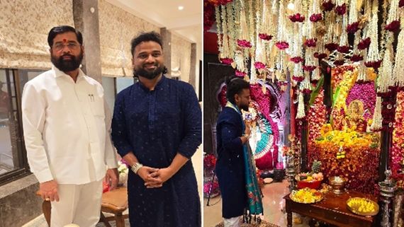 Rockstar DSP Visits Maharashtra CM Eknath Shinde's Residence To Seek Blessings Of Lord Ganesh