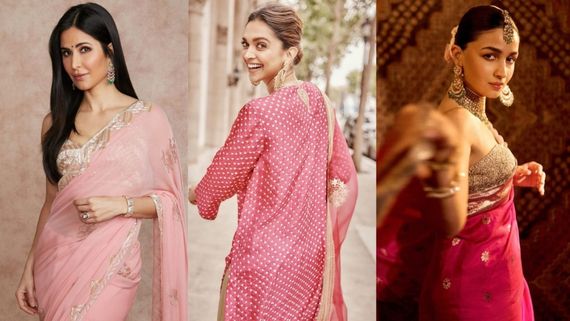 Navratri 2024 Day 8 Fashion: From Katrina To Deepika, Alia; B-Town Celebs-Inspired Pink Ethnic Outfits  