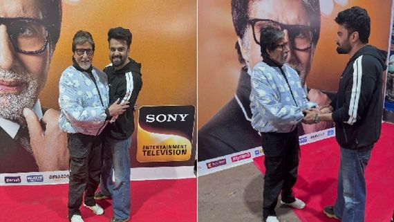 Maniesh Paul Celebrates Diwali With A Visit To Amitabh Bachchan For Blessings At Kaun Banega Crorepati 16 Set 