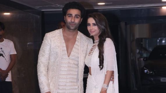 Aadar Jain & Alekha Advani Make A Cute Couple During Their 1st Appearance Post The Roka Ceremony