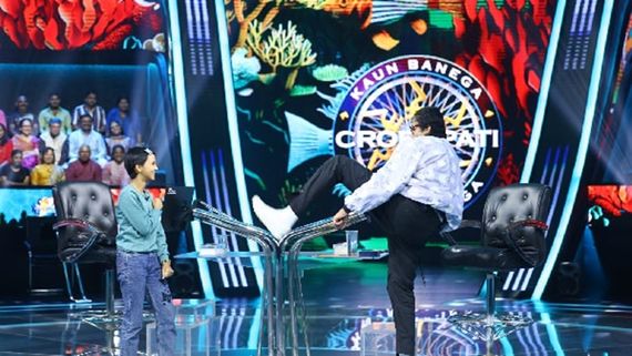 Amitabh Bachchan And KBC Junior Tritee Captivate Fans With Iconic Air Kick On Kaun Banega Crorepati 16