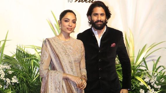 Naga Chaitanya & Sobhita Dhulipala Make 1st Appearance As Mr & Mrs At Aliyah Kashyap's Wedding Reception