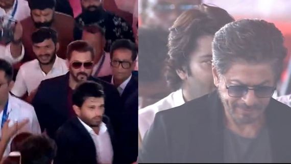Salman Khan Hugs Shah Rukh Khan As They Attend Maharashtra CM's Oath-Taking Ceremony