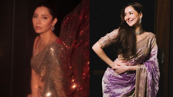 Pakistani Stars Hania Aamir & Mahira Khan Turn Indian Dolls In Manish Malhotra Designed Sarees