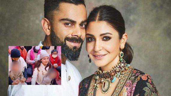 Virat Kohli-Anushka Sharma Make First Public Appearance With Vamika & Akaay As They Visit Premanand Maharaj