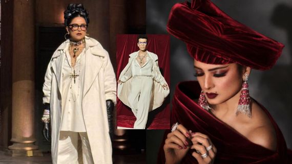 The Resemblance.. : Reddit Argues Deepika Padukone Turns Karan Johar Not Rekha As She Walks For Sabyasachi 