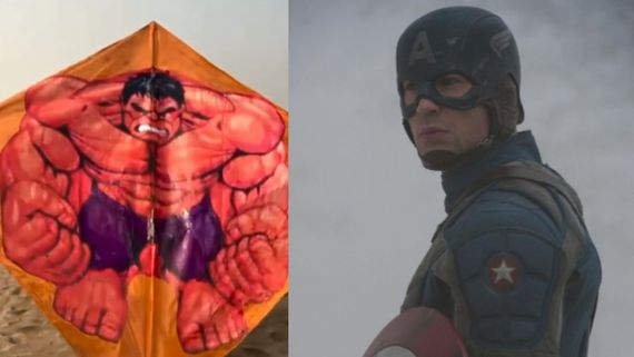 Marvel Fans Celebrate Captain America: Brave New World With Themed Kites At Makar Sankranti