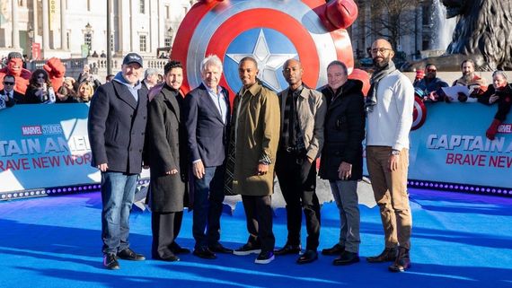 Captain America's Shield Takes Over London Trafalgar Square, Stars Celebrate Captain America: Brave New World