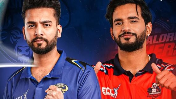 ECL 2025 LIVE Score Haryanvi Hunters vs Bangalore Bashers Highlights: Abhishek Malhan FINALLY BEATS Elvish