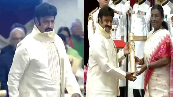 Nandamuri Balakrishna Exudes Telugu Charm In Panche Kattu & Kanduva As He Receives Padma Bhushan Award; VIDEO