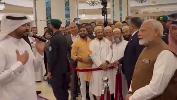 PM Narendra Modi Welcomed With Patriotic Song 'Ae Watan' By Arabian Singer As He Arrives In Jeddah
