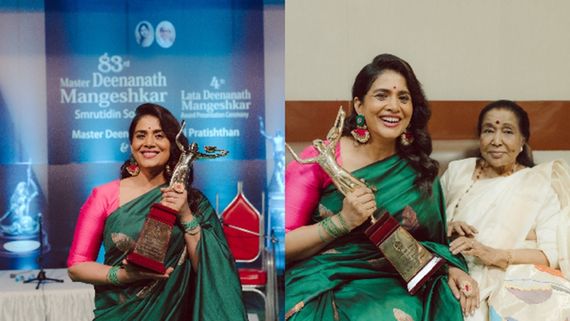 Sonali Kulkarni Honoured With The Master Deenanath Mangeshkar Puraskar For Contribution to Cinema