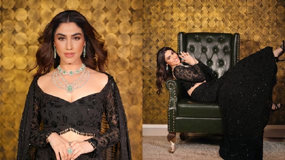 Delbar Arya Stuns in an All-Black Lehenga Choli; Fans Call Her 
