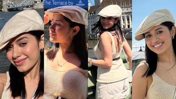 Jannat Zubair Brings London Chic Alive With A Vintage Irish Cap Look By The Thames