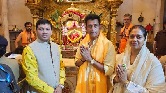 Ravi Kishan Rings in Birthday with Siddhivinayak Visit and Spending Time with Visually Impaired Kids