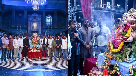 Team The RajaSaab Celebrates Ganesh Chaturthi On India’s Biggest Horror Fantasy Sets