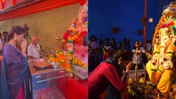 From Lal Baugh Cha Raja To Chintamani : Nikita Dutta Seeks Blessings Across Mumbai’s Iconic Ganesh Pandals 