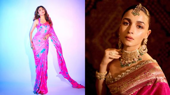 Shilpa Shetty To Alia Bhatt: Bollywood Actors Who Proved Pink Sarees Are Forever Timeless