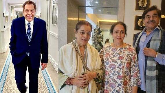 Dharmendra Latest News: Actor's Dost Co-Star Shatrughan Sinha Visits Him & Hema; Prays For His Well Being