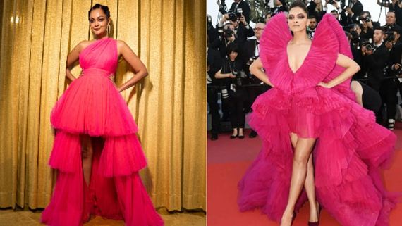 Sheena Chohan Channels Deepika Padukone’s Iconic Cannes Look, Slays in a Dreamy Pink Tulle Ruffle Gown