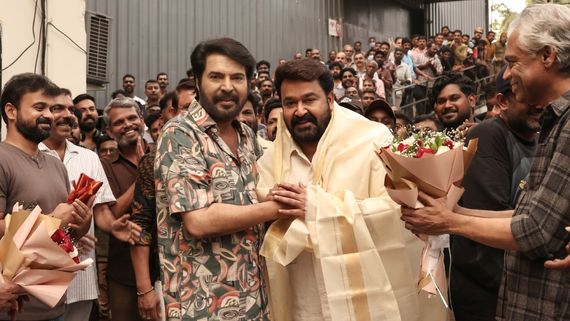 Mohanlal Celebrates With Mammootty And Team At Patriot Location; Internet Is In Love
