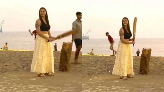 Trans Woman Athlete Anaya Bangar Shows Strength On The Beach, Chasing Cricket Dreams Ahead Of Transition 