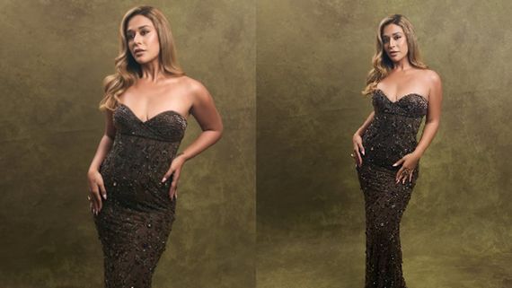 Too HOT To Handle! Krishna Shroff Sizzles In Strapless Brown Embellished Gown- PICS